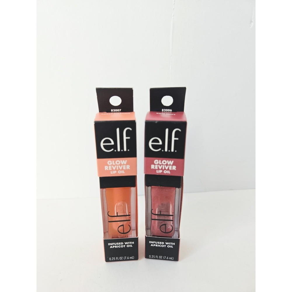 Elf Lip Oil Glow Reviver Rose Envy Coral Fixation NEW x 2